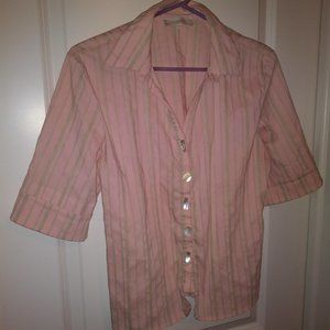 Elisa Cavaletti Pale Pink Blouse w/Stripes Size M